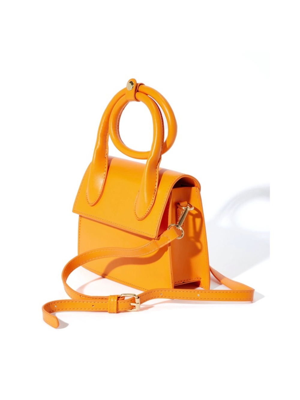 Structured Top-Handle Crossbody Bag